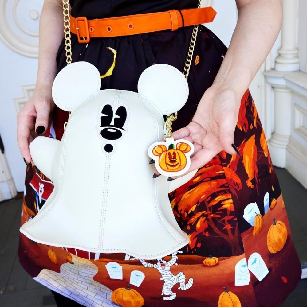 Stitch Shoppe by Loungefly Glow Ghost Mickey Mouse Crossbody
